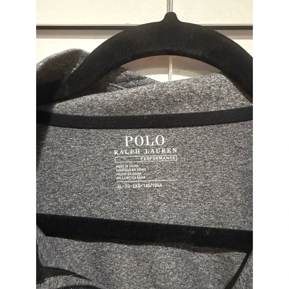 Rare Polo‎ Ralph Lauren Performance Gray Team USA Long Sleeve 1/4 Zip Mens XL
